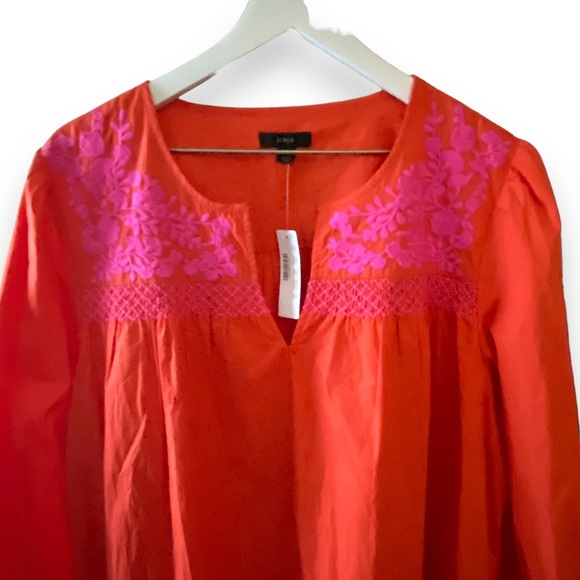 J. Crew Orange and Pink Midi Dress - Picture 7 of 12